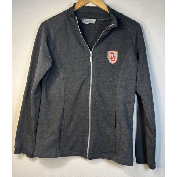Campus specialties Knit Full Zip Jacket Oklahoma Sooners size medium embroidered - Picture 1 of 6